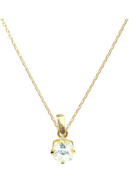 925 Ayar Gümüş Zirkon Taşlı Tektaş Kolye fiyatları