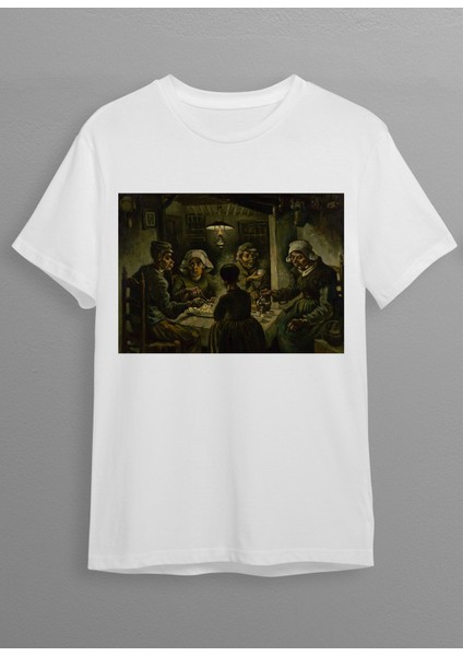 Vincent Van Gogh Patates Yiyenler Baskılı Unisex T-Shirt HC06