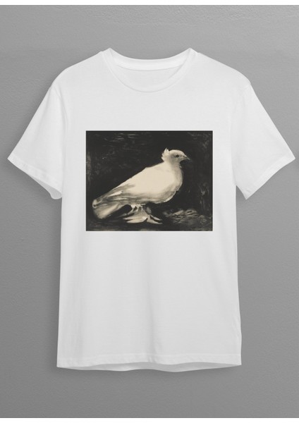 Pablo Picasso Dove Baskılı Unisex T-Shirt HC04