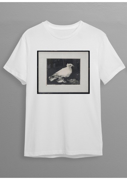 Pablo Picasso Dove Baskılı Unisex T-Shirt HC03