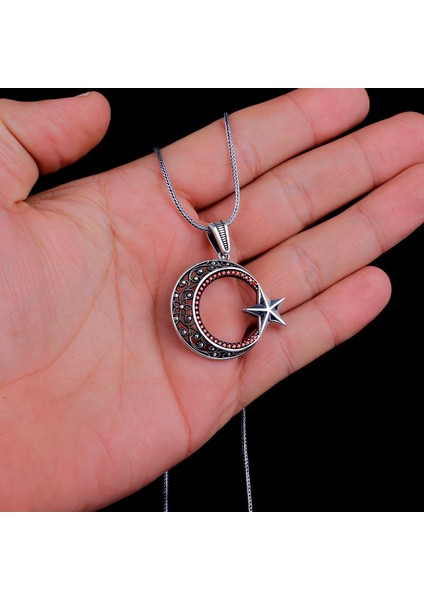 Telkari Ayyıldız Model 925 Ayar Gümüş Kolye modelleri