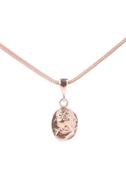 925 Ayar Rose Gümüş Queen Elizabeth Madalyon Kolye fırsatları