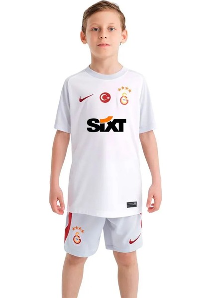 Çocuk Beyaz Bisiklet Yaka Forma FJ7957-100 Gs Y Nk Df Ftbl Top Ss A