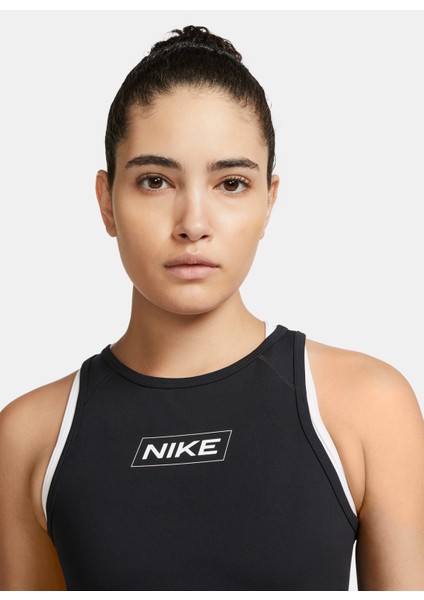 Siyah Kadın O Yaka Düz Atlet DQ5593 010 W Np Df Crp Gx Tank