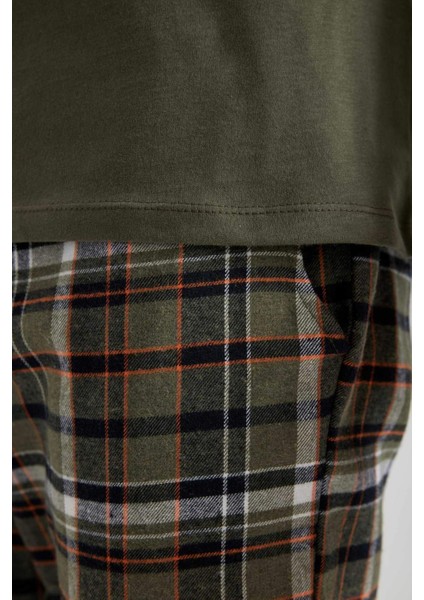 Regular Fit Uzun Kollu Flanel Pijama Takımı B2450AX23WN