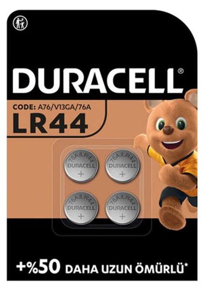 Duracell LR44/AG13 Pil 4lü