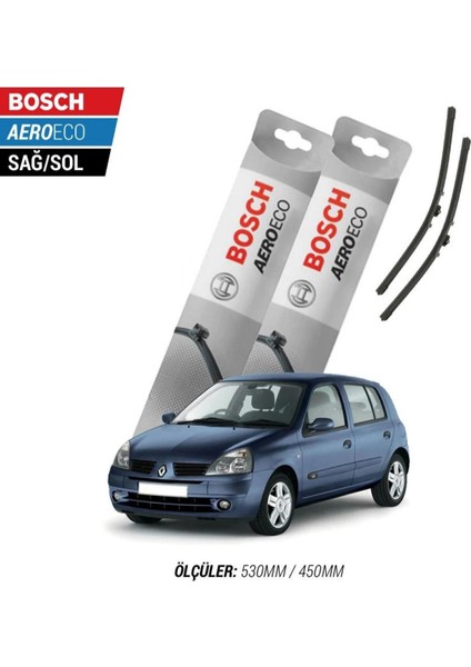 Renault Clio 2 1998 Model Bosch Aeroeco Muz Silecek Takımı