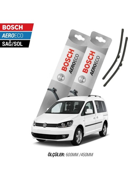 Volkswagen Caddy 2009 Model Bosch Aeroeco Muz Silecek Takımı