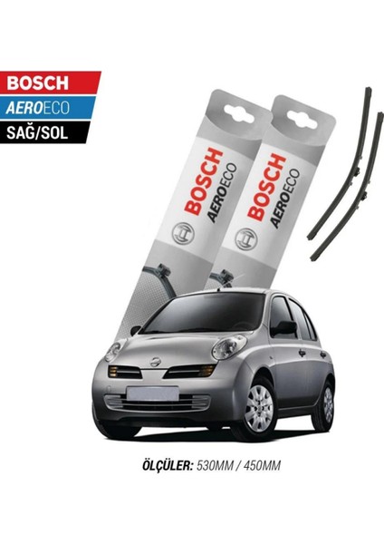 Nissan Micra 2010 Model Bosch Aeroeco Muz Silecek Takımı