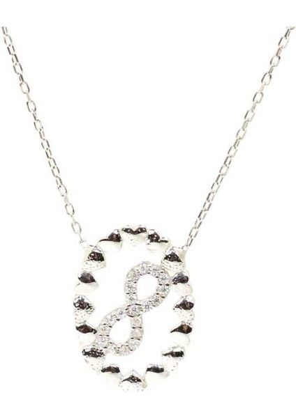 925 Ayar Gümüş Kalpler İçinde Sonsuzluk Kolye fiyatları