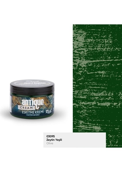 Eskitme Kremi antique Cream 4008 Zeytin Yeşili 150 cc