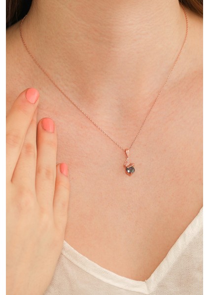 925 Ayar Gümüş Mistik Topaz Taşlı Kelebek Kolye modelleri