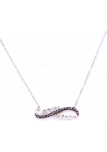 925 Ayar Gümüş Canım Annem Yazılı Sonsuzluk Kolyesi fiyatları