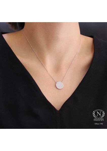 925 Ayar Gümüş Daire Modeli Kolye