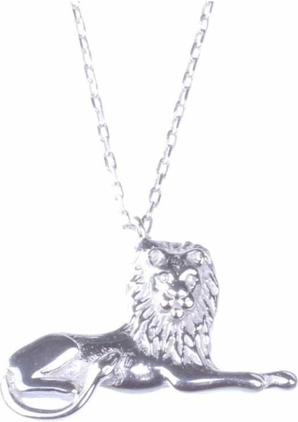 925 Ayar Gümüş Aslan Kral Charm Kolye