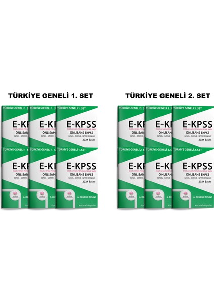 KocaKafa EKPSS Önlisans Düzeyi 2024 24'lü Deneme Seti (Genel -Görme-Işitme) Ekon3 modelleri