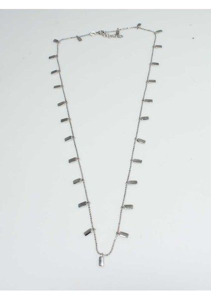 925 Ayar Gümüş Minik Bar Kolye, Beyaz modelleri