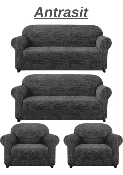 3+3+1+1 Dokuma Jakar Koltuk Örtüsü. Lastikli, Esnek, Yıkanabilir Koltuk, Kanepe, Çekyat Örtüsü