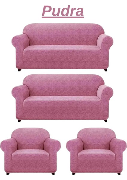 3+3+1+1 Dokuma Jakar Koltuk Örtüsü. Lastikli, Esnek, Yıkanabilir Koltuk, Kanepe, Çekyat Örtüsü