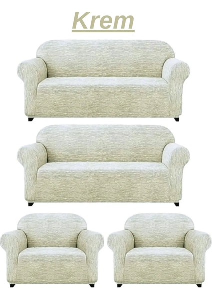 3+3+1+1 Dokuma Jakar Koltuk Örtüsü. Lastikli, Esnek, Yıkanabilir Koltuk, Kanepe, Çekyat Örtüsü