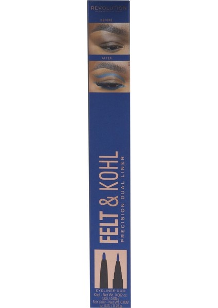 Felt And Kohl Precision Dual Liner Eyeliner Blue Mavi