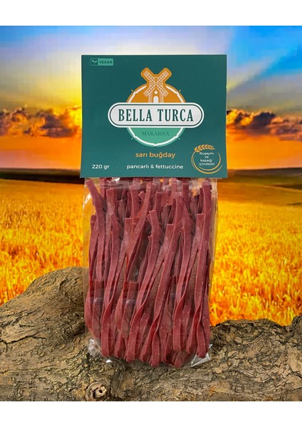 Sarıbuğday pancarlı-Fettuccine makarna