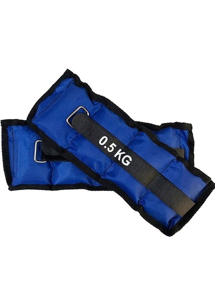 0.5 kg x 2 Adet El Ayak Ağırlığı Seti Kum Torbası Kas Bilek Güçlendirici Ağırlık 1 Çift Mavi