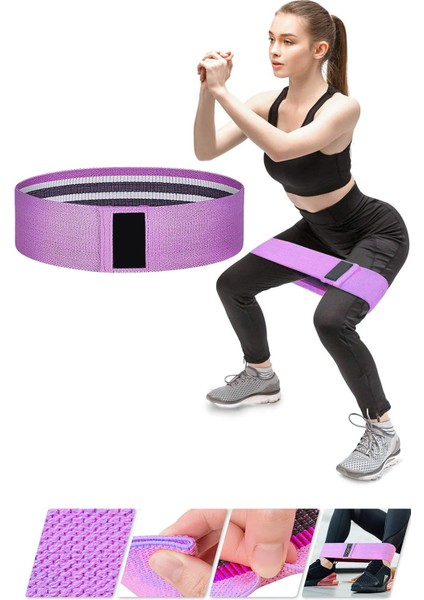 Hip Loop Squat Band Direnç Egzersiz Lastiği Kalça Fitness Pilates Dokuma Jimnastik Bandı