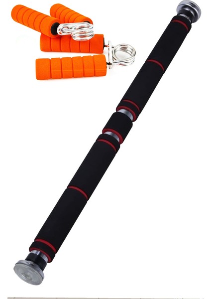 Süngerli Kapı Barfiksi Demiri Koridor Barı 60 - 100 cm Ayarlanabilir Bar, 1 Çift El Yayı