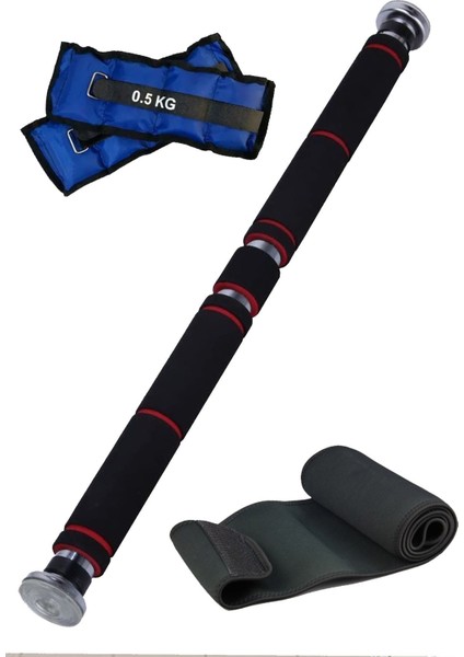 Süngerli Kapı Barfiksi Demiri Koridor Barı 60 - 100 cm Bar, El Ayak Ağırlığı Termal Sauna Bel Kemeri