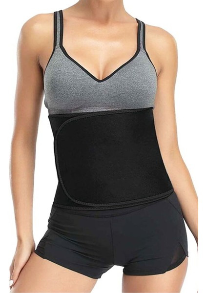 Unisex Neopren Terletme Kemeri Termal Sauna Kemer Bel Korsesi Göbek Inceltici Geniş Kemer