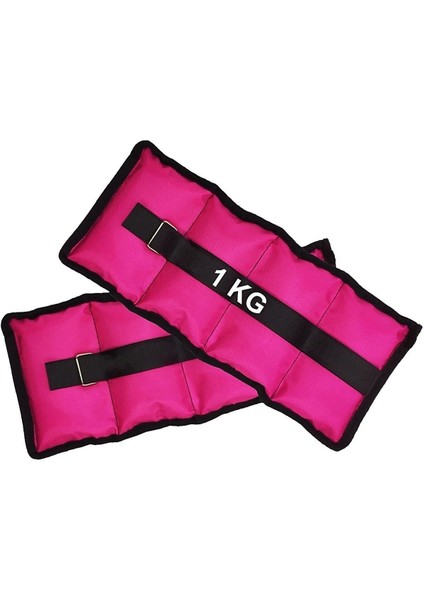 1 kg x 2 Adet El Ayak Ağırlığı Seti Kum Torbası Kas Bilek Güçlendirici Ağırlık 1 Çift Pembe