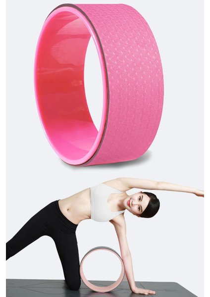 Yoga Wheel Yoga Tekerleği Yoga ve Pilates Halkası Yoga Çemberi Balance Full Pembe