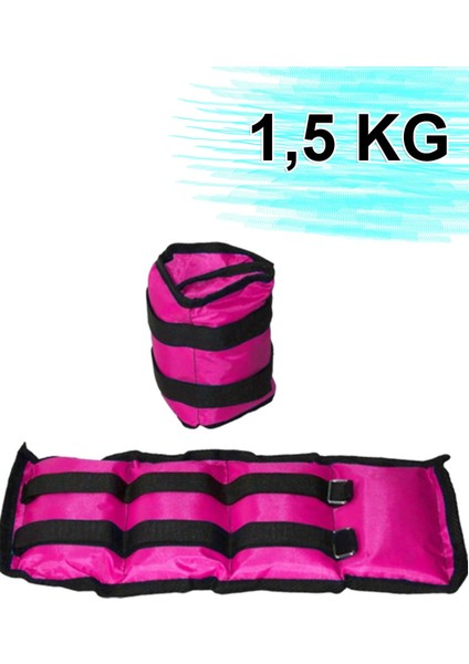 El ve Ayak Bilek Ağırlığı 2x1 ,5 kg Kum Torbası Korsesi Ağırlık Kas Güçlendirmek Pilates 1.5 kg Çift