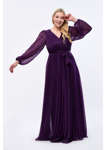 Uzun Simli Tül Abiye modelleri