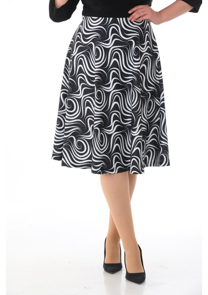 Kadın Kruvaze Yaka Midi Boy Desenli Elbise modelleri