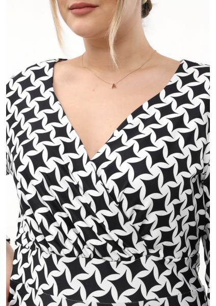 Desenli Esnek Midi Abiye Elbise indirimleri