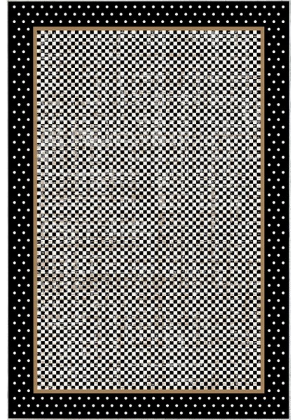 Dijital Mutfak Halısı Trend Keçe Kaymaz Taban Modern Stormy Siyah fiyatları