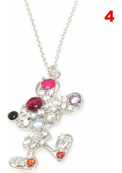 925 Ayar Gümüş Sevimli Figürü Kolye, Beyaz indirimleri