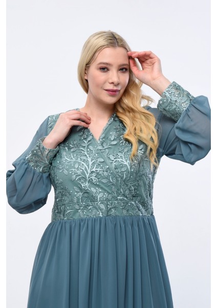 Uzun Şifon Abiye modelleri