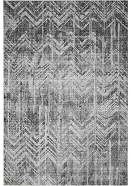 Dijital Salon Halısı Trend Keçe Kaymaz Taban Iskandinav Mel Antrasit