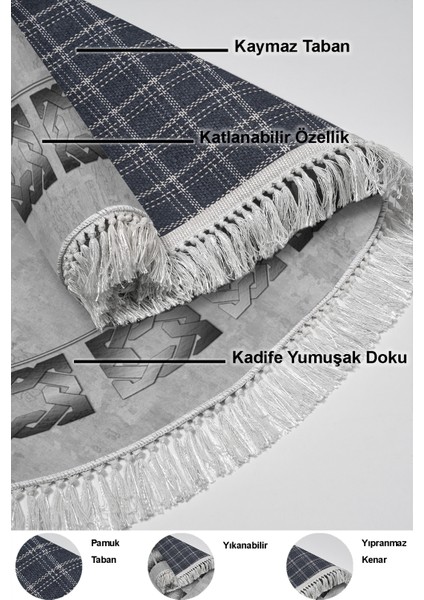 Dijital Mutfak Halısı Star Pamuk Kaymaz Taban Saçaklı Oval Modern Twyla Gri fırsatları