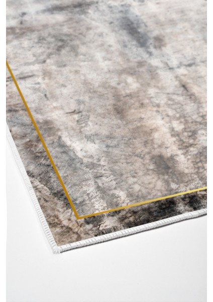 Dijital Mutfak Halısı Trend Keçe Kaymaz Taban Modern Landen Gri modelleri