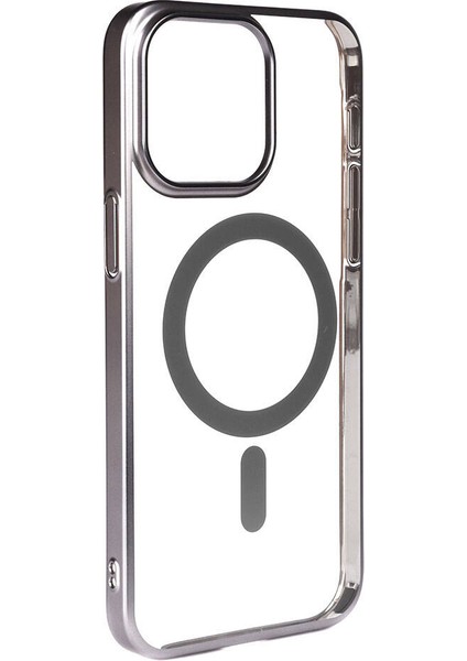 iPhone 15 Pro Kılıf Wireless Şarj Özellikli Sert Pc Mat Riksos Magsafe Kapak Kılıf