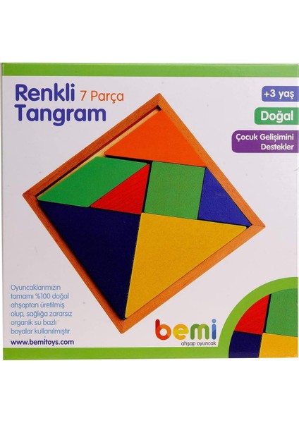 Edumat Woga 7'li Ahşap Tangram Bemi