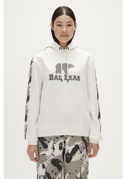 Gwen Hoodie Off-White Beyaz Kapüşonlu Kadın Sweatshirt