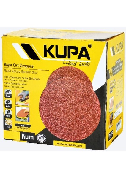 Kupa Yuvarlak Cırt Zımpara 115 mm - P120 Kum - 100 Adet