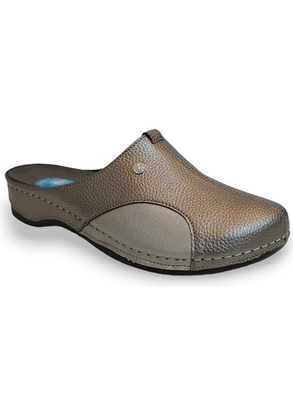 1774-9946-24 Tam Anatomik Tabanlı Kadın Günlük Terlik - NKT01774-PLATIN-37 modelleri