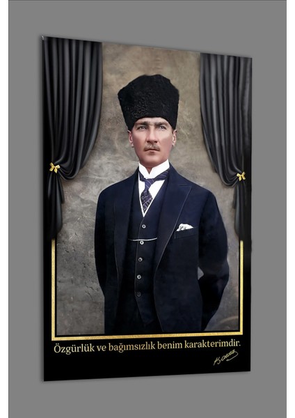 Atatürk-Istiklal Marşı-Gençliğe Hitabe Cam Tablo fiyatları
