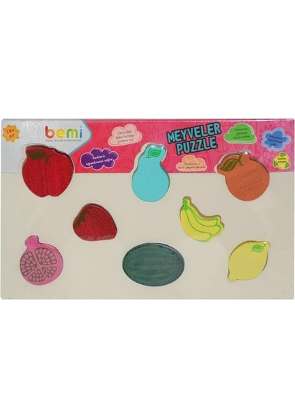 Edumat Ahşap Puzzle Meyveler Bemi